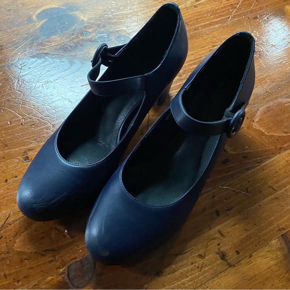 IDIFU Women's Candy Blue Dress Mary Jane Shoes Low Block Heels size 8.5 - Picture 3 of 7